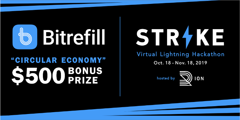 Bitrefill $500 “Circular Economy” Bonus Prize — STRIKE Hackathon