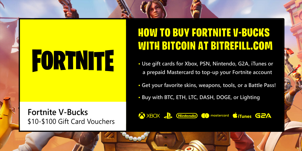 How To Buy Fortnite V Bucks With Bitcoin Bitrefill - 