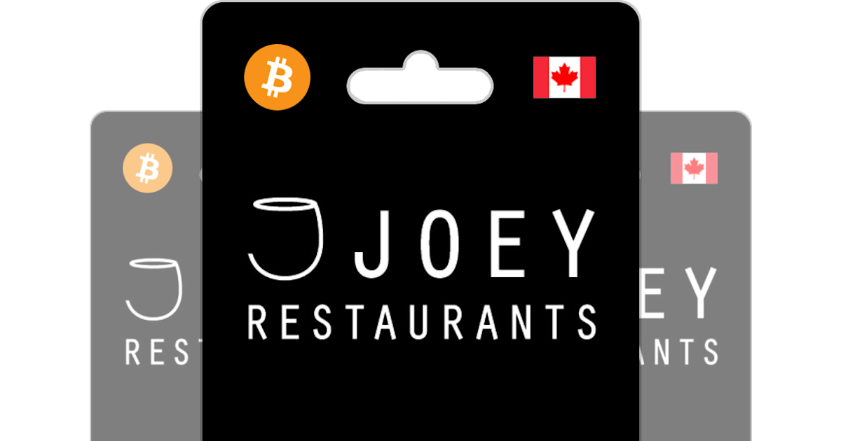 Buy Joey Restaurants Gift Card with Bitcoin, ETH or Crypto ...