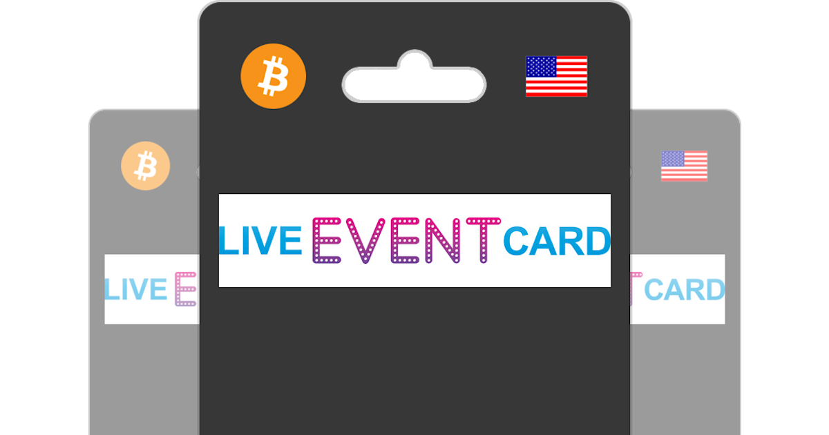 Live Event Card Prepaid Top Up with Bitcoin, ETH or Crypto Bitrefill