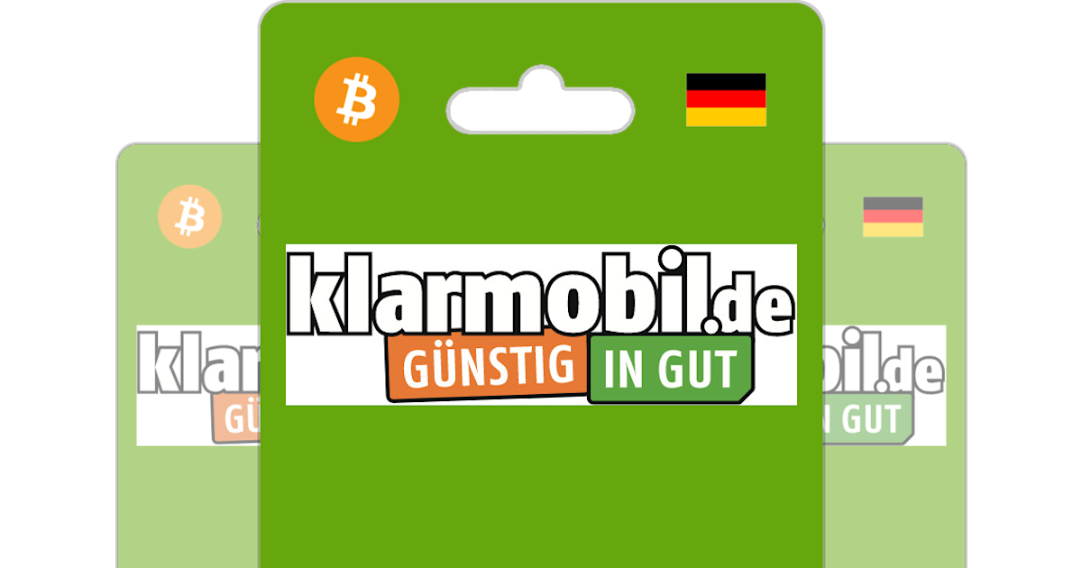Klarmobil PIN Prepaid Top Up with Bitcoin, ETH or Crypto - Bitrefill