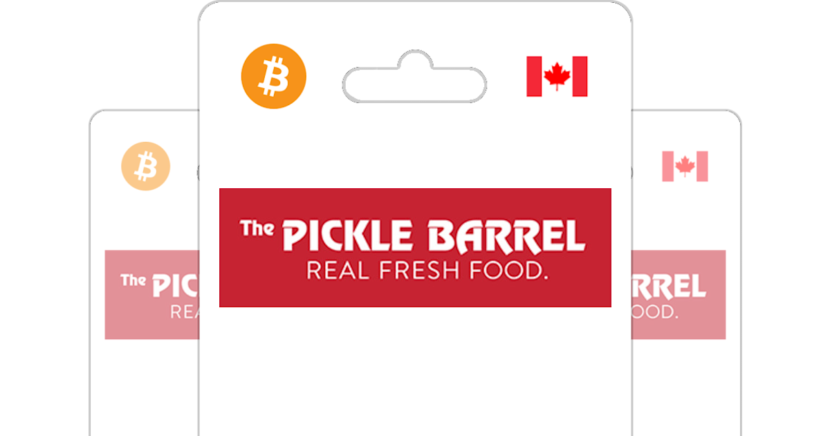 Buy The Pickle Barrel Gift Card with Bitcoin, ETH or Crypto Bitrefill