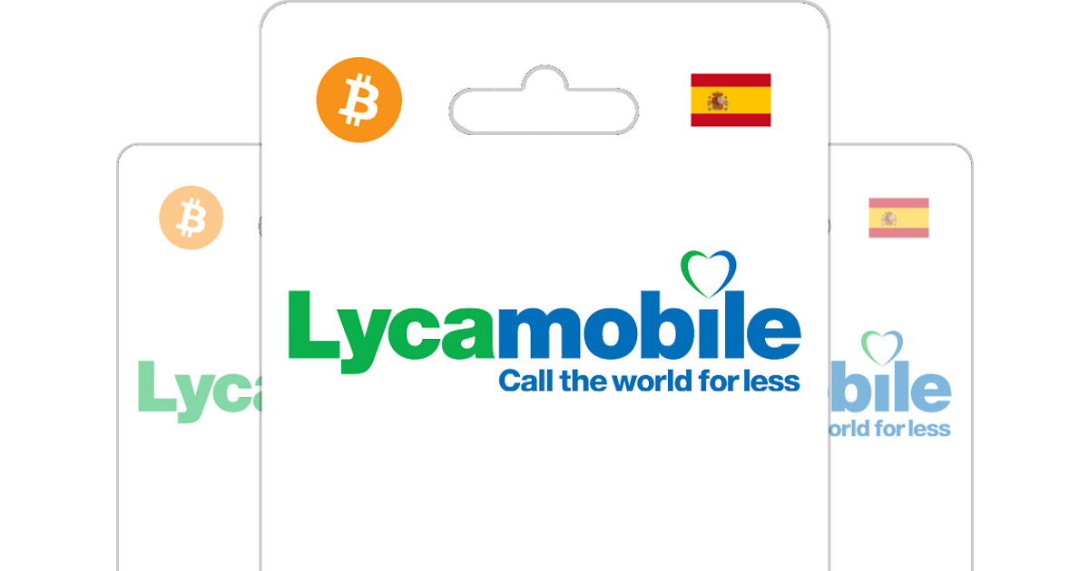 Lyca Spain Data Prepaid Up Bitcoin, Crypto - Bitrefill