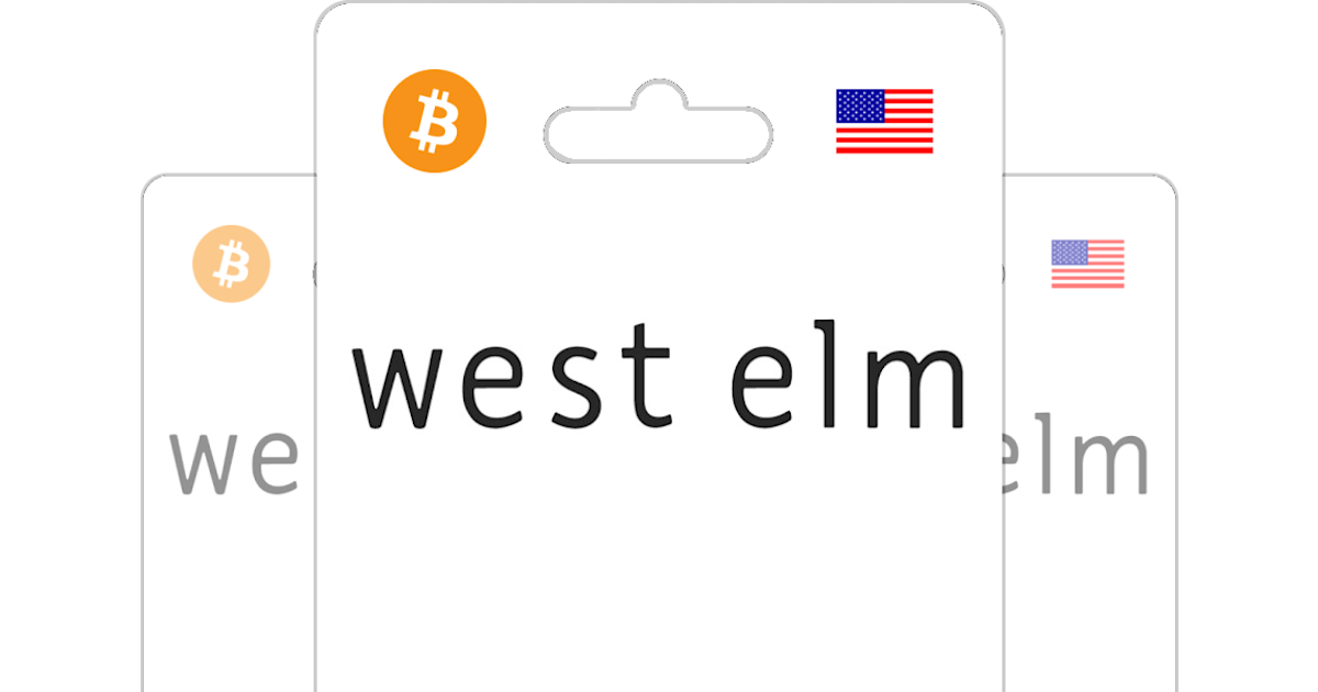 Buy West Elm Gift Card with Bitcoin, ETH, USDT or Crypto Bitrefill