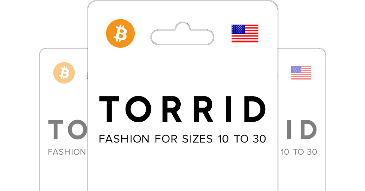 Buy Torrid Gift Card with Bitcoin ETH USDT or Crypto Bitrefill