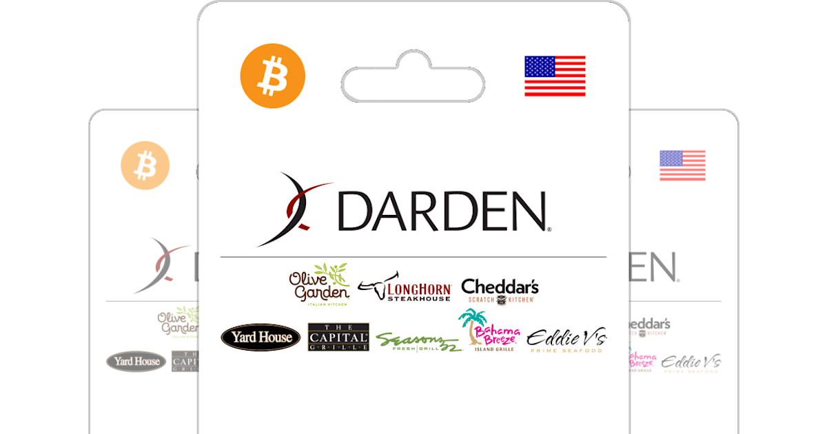 Buy Darden Restaurants Gift Card with Bitcoin, ETH or Crypto Bitrefill
