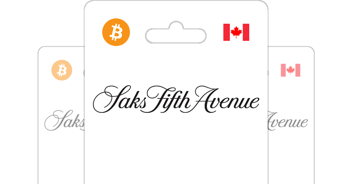 Buy Saks Fifth Avenue with Bitcoin or altcoins Bitrefill