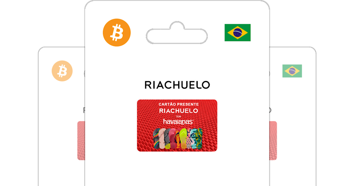 Compre Riachuelo Havaianas Gift Card com Bitcoin, ETH ou Cripto