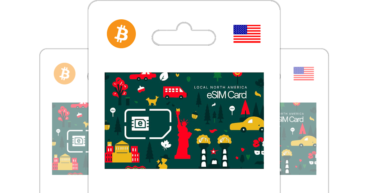 Buy USA eSIM with Bitcoin, ETH or Crypto Bitrefill