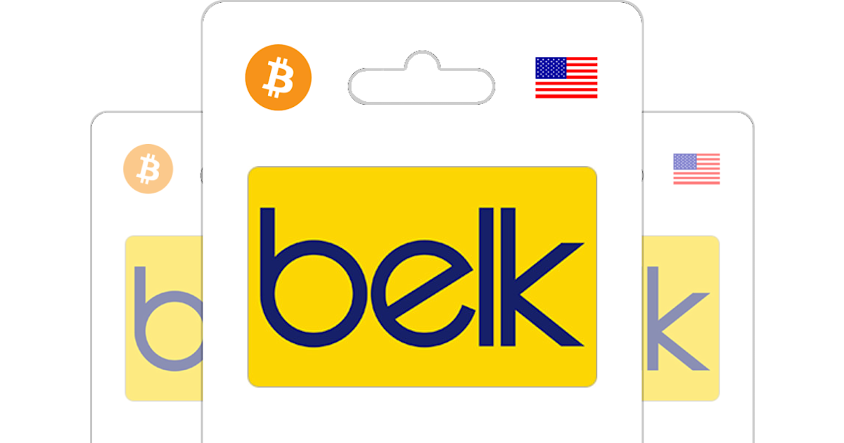 Buy Belk Gift Card with Bitcoin ETH USDT or Crypto Bitrefill