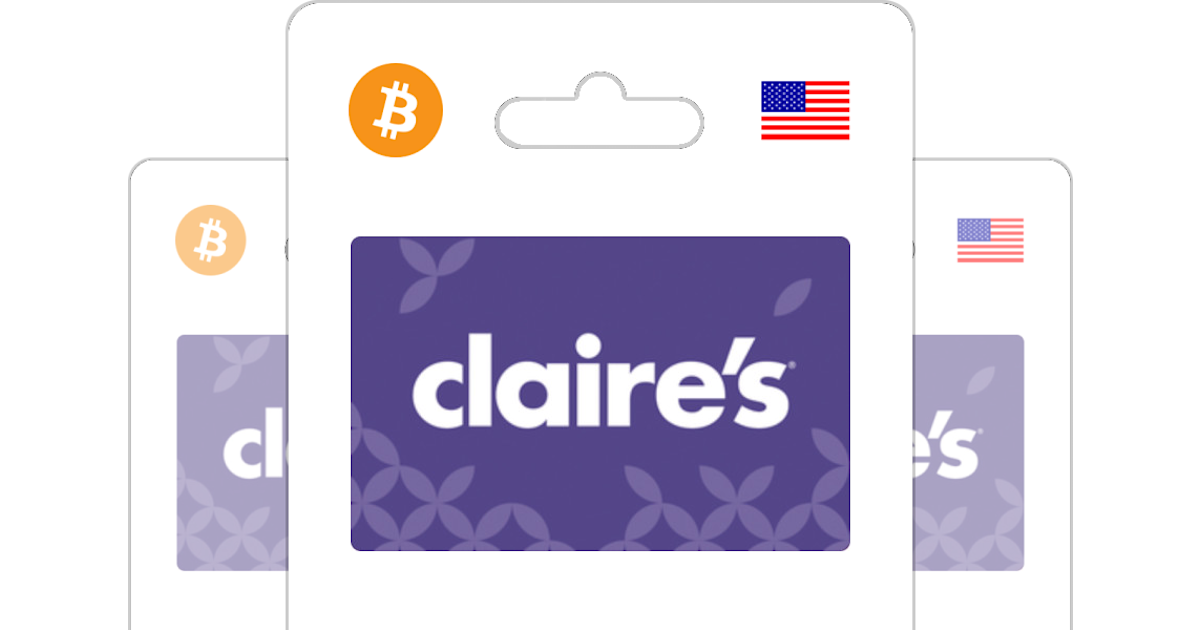 Claire's gift shop card