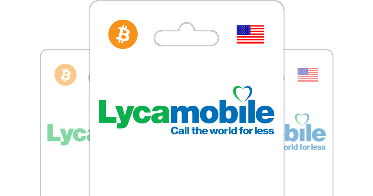 Lyca Mobile Unlimited Intl Prepaid Top Up with Bitcoin or altcoins