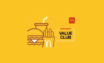 Tarjeta Regalo McDonald’s Value Club IN 